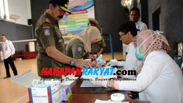 BNNK Lakukan Tes Urine Terhadap Jajaran Satpol PP Ciamis