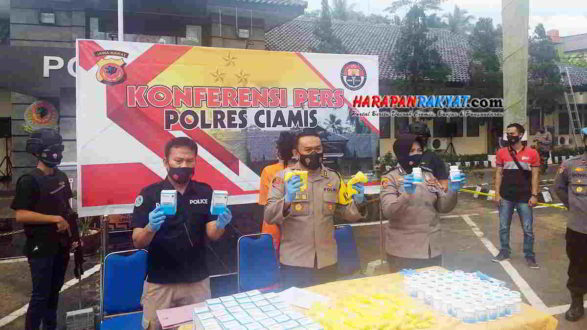 Polres Ciamis Amankan Satu Orang Pengedar Obat Hexymer