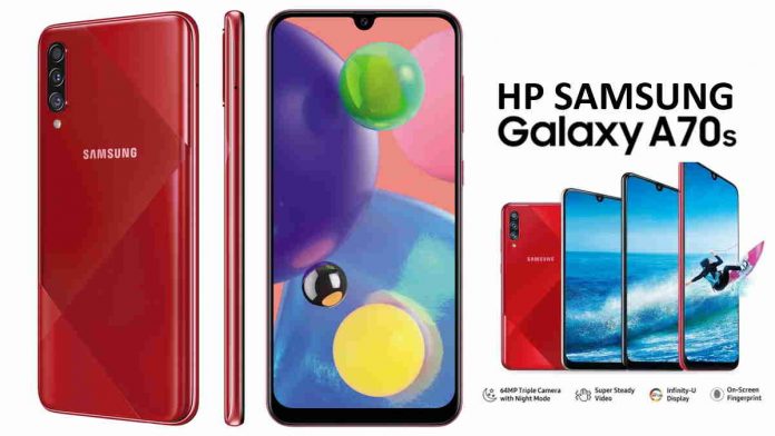 HP Samsung Galaxy A70s Bawa Kamera 64 MP