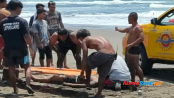 wisatawan pangandaran tewas tenggelam di Pantai Barat Pangandaran