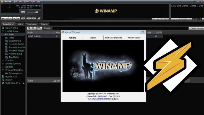 tampilan winamp versi baru
