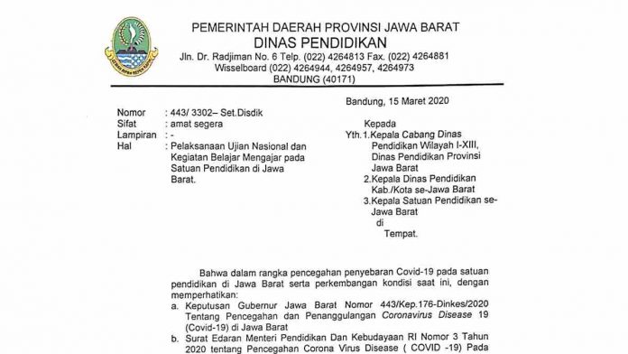 se disdik prov jabar libur sekolah