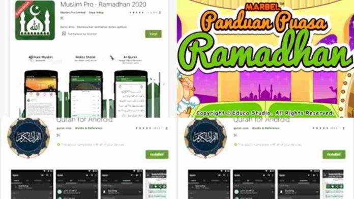 Apliksi smartphone android gratis untuk menunjang ibadah di bulan Ramadhan bisa diunduh di Google Play Store. Foto: Net/Ist.