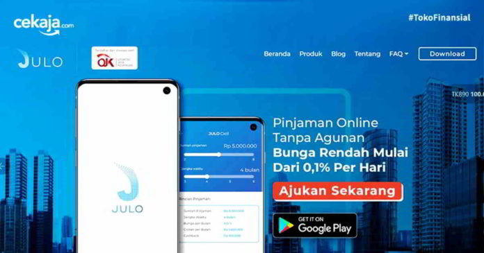 Aplikasi pinjaman online Julo. Foto: Net/Ist.