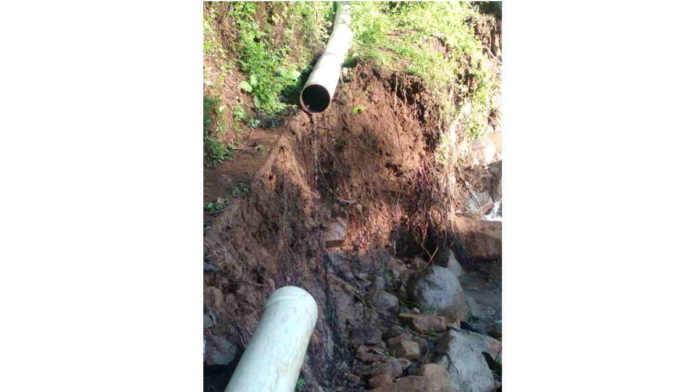 Saluran Cikembang di Desa Ciakar Ciamis Tergerus Longsor