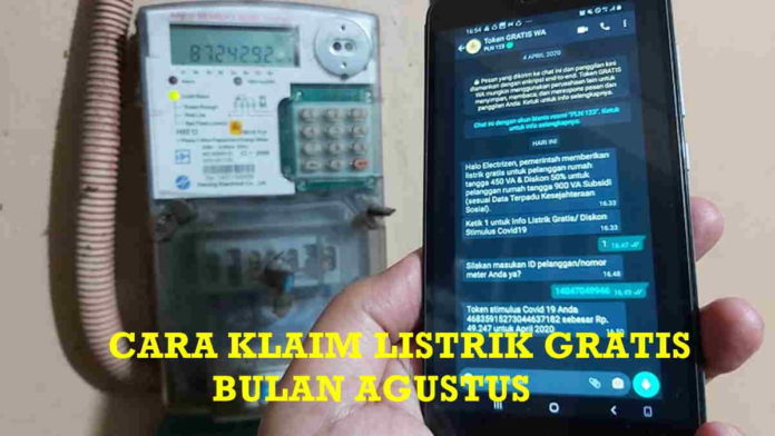 Klaim Listrik Gratis Agustus, Login www.pln.co.id dan WA 08122123123