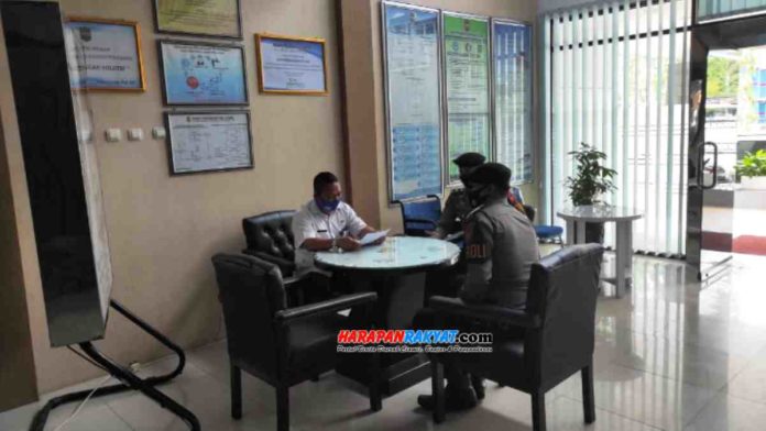 Patroli Dialogis Polres Ciamis kampanyekan bahaya Covid-19. Foto: Fahmi Albartiansyah/HR.