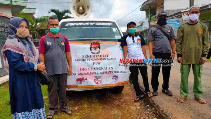 PPS Langkaplancar Woro-woro Ajak Masyarakat Nyoblos di Pilbup Pangandaran