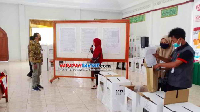 Rapat Pleno Pilkada Pangandaran di PPK Padaherang Tetap Patuh Prokes