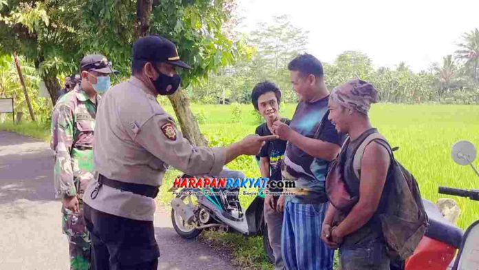 Pelanggar Tak Pakai Masker Kabur Kocar-kacir Saat Razia di Pamarican Ciamis