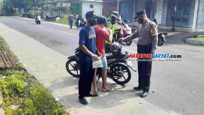 Saat Operasi Yustisi, Masih Ada Warga Baregbeg Ciamis tak Pakai Masker