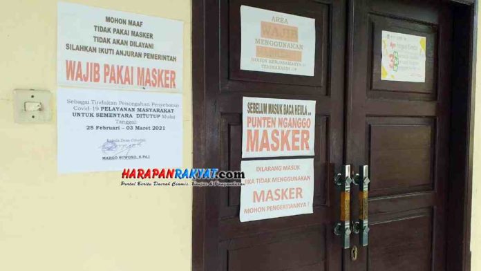 Seluruh Perangkat Lakukan Tes Swab, Kantor Desa Cibadak Ciamis Tutup