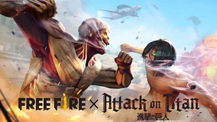 Free Fire Kolaborasi anime Attack on Titan