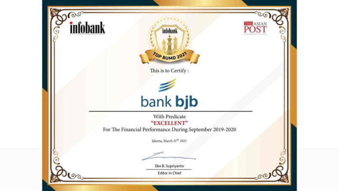 Bank Bjb Dapat Penghargaan Infobank Top BUMD Award 2021