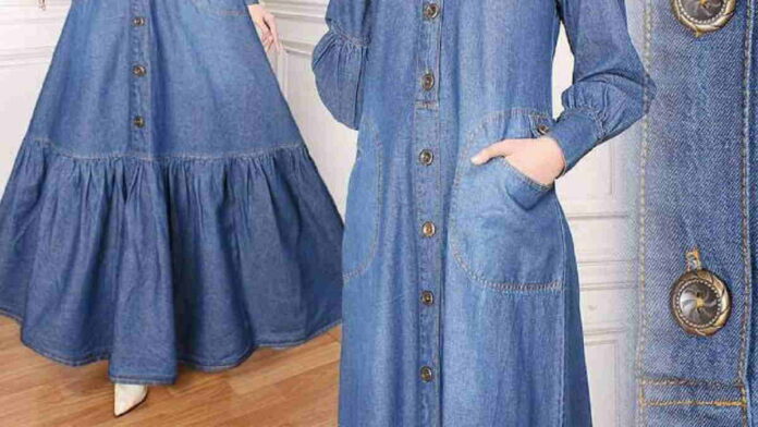 Gamis Jeans Kombinasi, Begini Tips Memilihnya untuk Wanita Gemuk