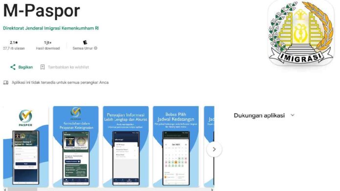 Aplikasi Perpanjang Paspor Online