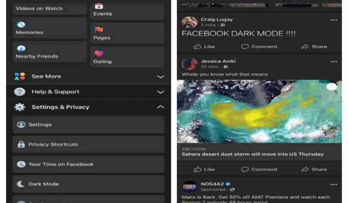 Facebook Dark Mode Mendadak Hilang