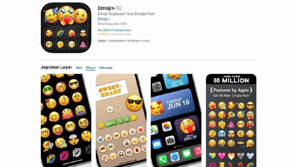 Aplikasi Emoji iPhone