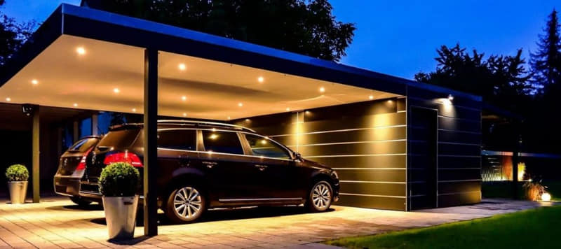 Desain Carport Minimalis Elegan, Cocok untuk Hunian Kekinian - Gaya Modern