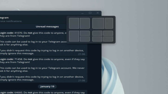 Telegram dukung Snap Layout Windows 11, Simak Penjelasannya!