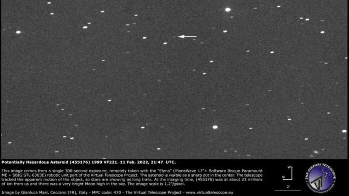 Asteroid 1999 VF22 Dekati Bumi Setelah 100 Tahun Disiarkan Secara Live