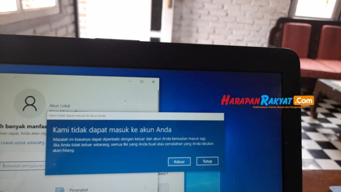 Windows Error Kami Tidak Dapat Masuk ke Akun Anda