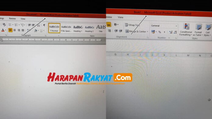 Menghilangkan Product Activation Failed pada Microsoft Word dan Excel