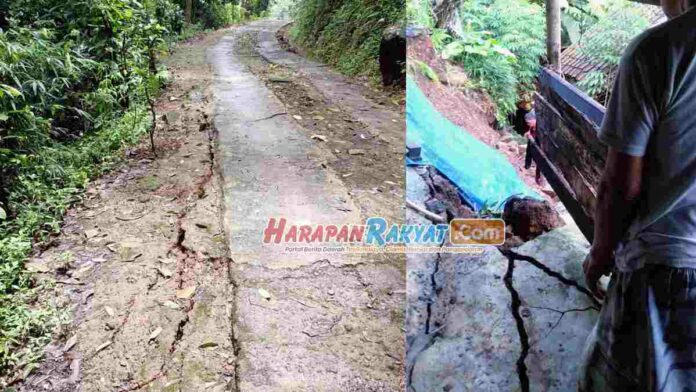 Warga Ciakar Ciamis Was-was, Pergerakan Tanah Makin Mengkhawatirkan