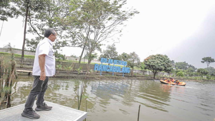 Walkot Bandung Yana Mulyana Kunjungi Kolam Retensi Rancabolang