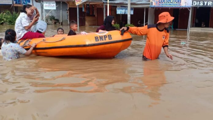 banjir rokan hulu riau