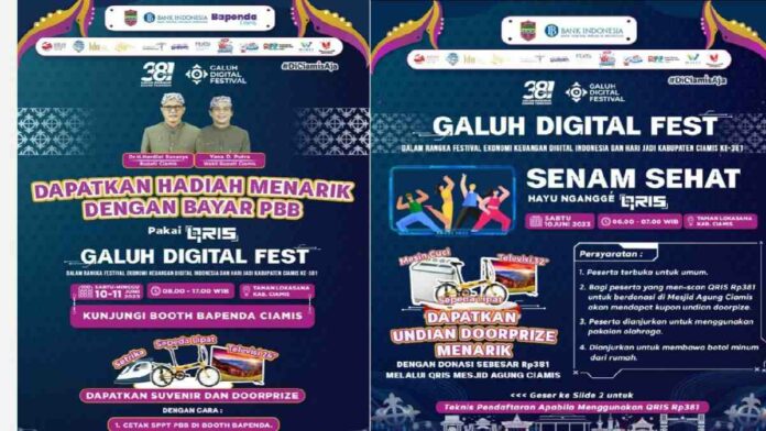 Ikut Meriahkan Galuh Digital Fest, Bapenda Ciamis Buka Layanan Pembayaran PBB P-2 dengan QRIS