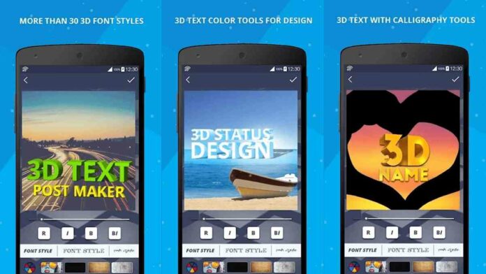 Aplikasi Edit Tulisan 3D