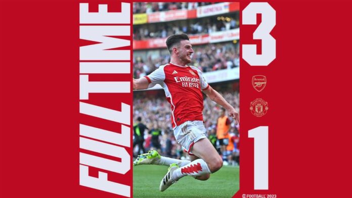 Dua Gol Injury Time Bawa Arsenal Menang dari Manchester United