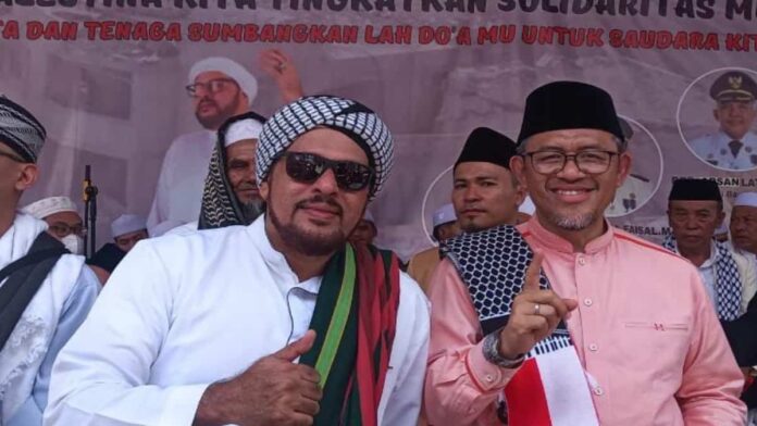 doa bersama dan shalawat warga KBB bela Palestina