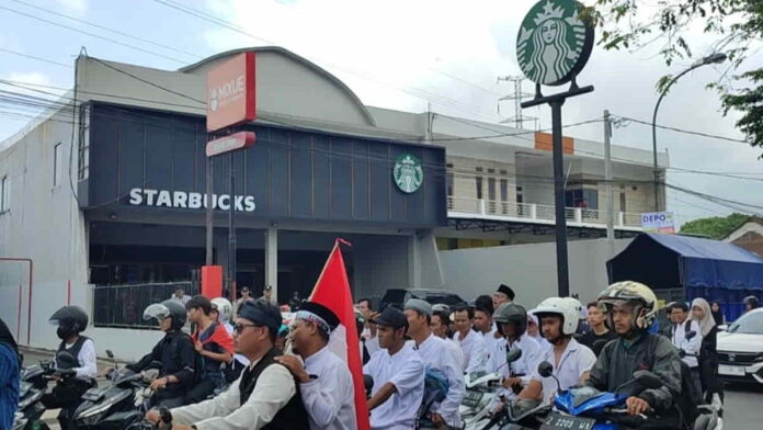 Massa Demo Bela Palestina di Tasikmalaya