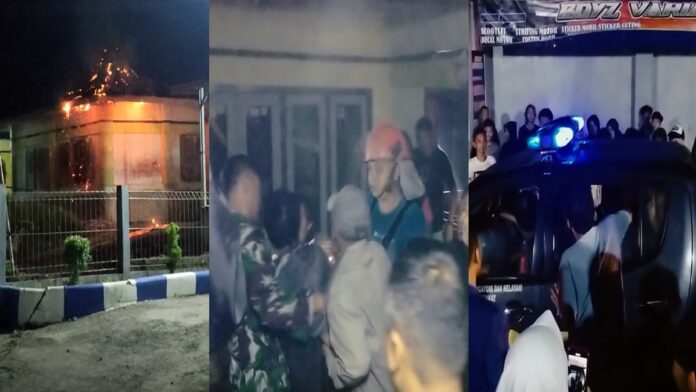 ODGJ Ngamuk dan Bakar Rumahnya Sendiri di Pamarican Ciamis