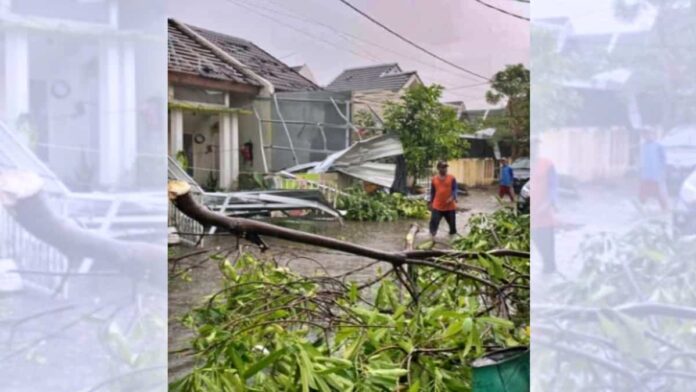 Dmapak bencana angin kencang di Sidoarjo