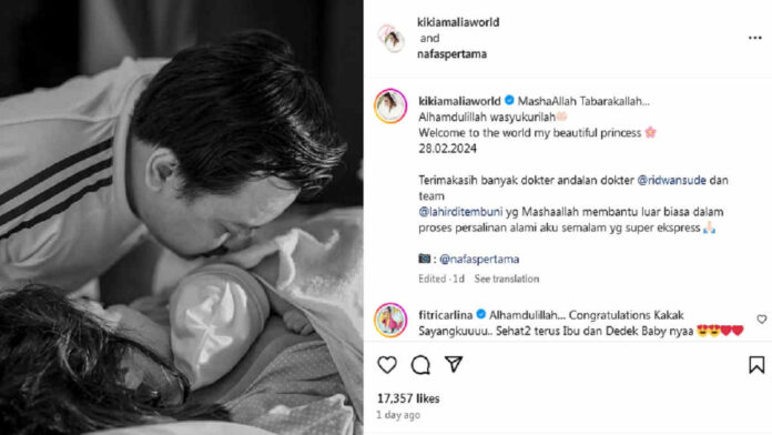 Kiki Amalia Melahirkan Anak Pertama di Usia 42 Tahun