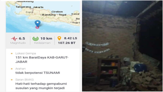 Akibat Gempa di Garut, Dinding Rumah Warga Winduraja Ciamis Ambruk