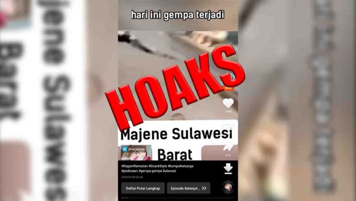 Hoaks Gempa Majene