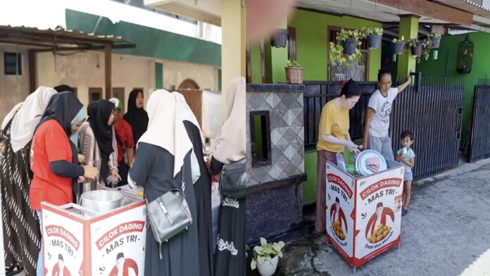 Gerai Cilok Daging Mas Tri di Kota Bekasi