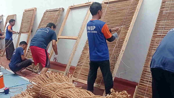 Coconut Coir Net Hasil WBP Lapas Kelas IIB Ciamis Diekspor ke Korsel