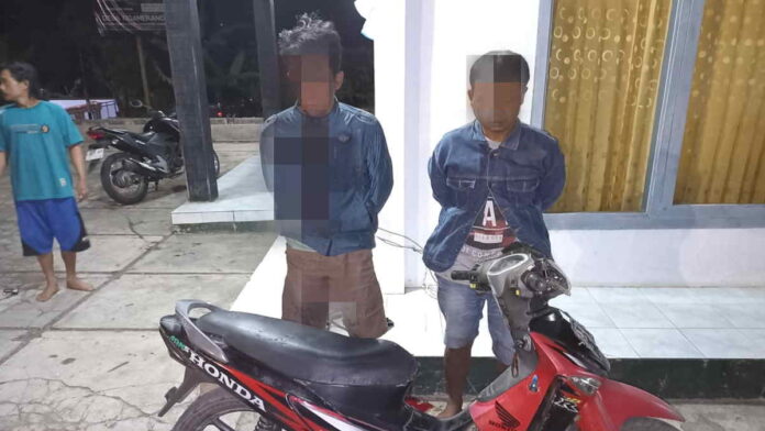 Aksi Pencurian Motor Kepergok Warga, Dua Pelaku Dapat Salam Olahraga