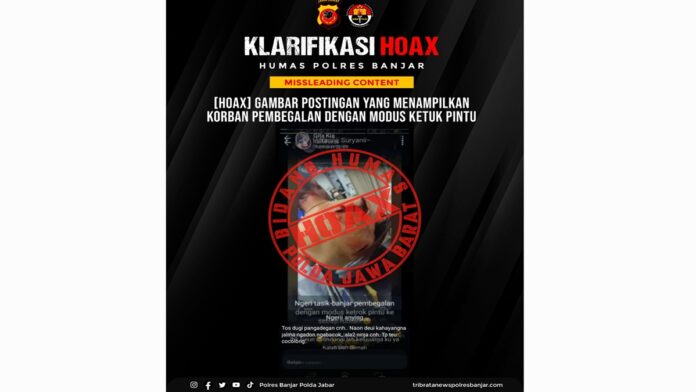 Hoaks korban teror ketuk pintu di Kota Banjar