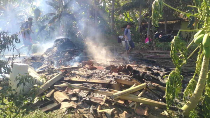 Saung milik petani di Pamarican Ciamis terbakar