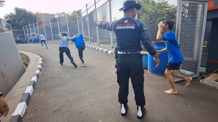 Simulasi Penanganan Bencana Alam di Lapas Kota Banjar