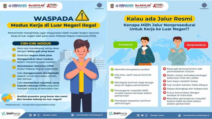 Dinas Tenaga Kerja Ciamis Imbau Waspadai Modus Kerja Luar Negeri Ilegal