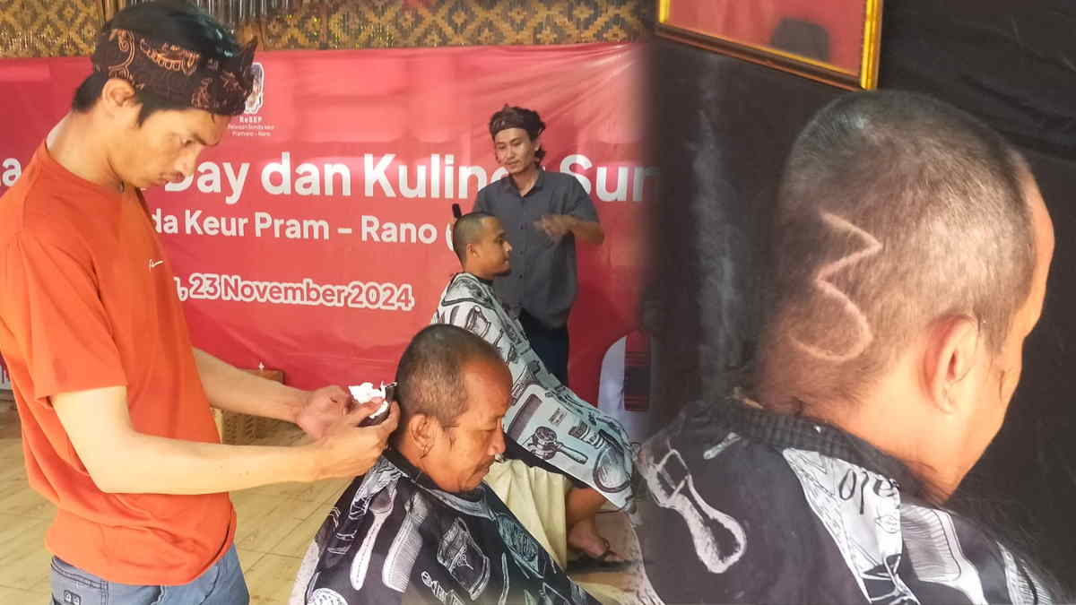 Cukur Day Relawan Sunda, Warga Jakarta Potong Rambut Berbentuk Angka 3