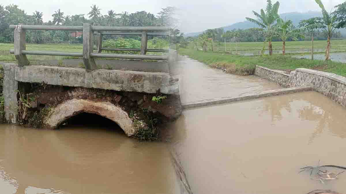 Bantalan Mercu Bendungan di Ciamis Ini Diduga Jadi Penyebab Banjir, Warga Minta Perbaikan