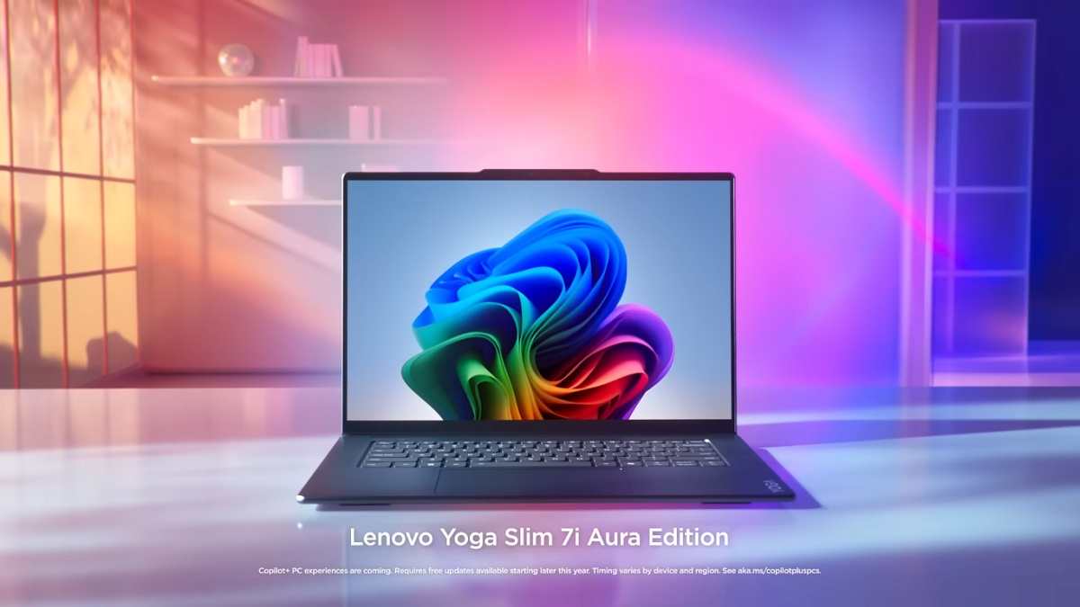 Laptop Yoga Slim 7i Aura Edition, Pakai Intel Core Ultra Series 2